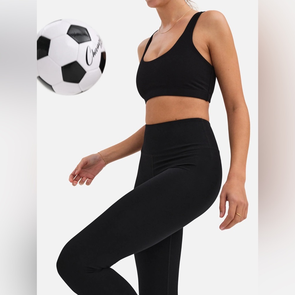 MATE THE LABEL ORGANIC STRETCH MIDI LEGGINGS IN JET BLACK XS S - Picture 4 of 6